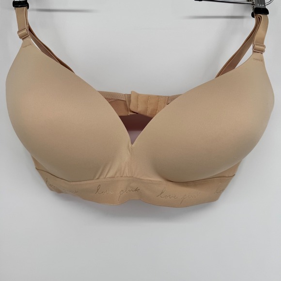 Victoria's Secret PINK Other - Victorias Secret PINK Wear Everywhere Wireless Push Up Bra Nude Beige 38DD